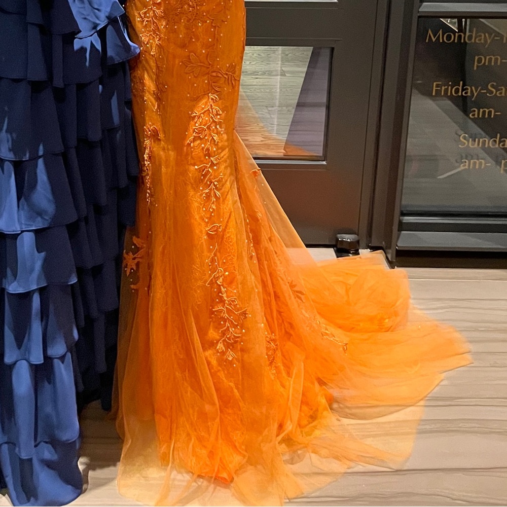 Orange Prom Dress - Picture 2 of 8